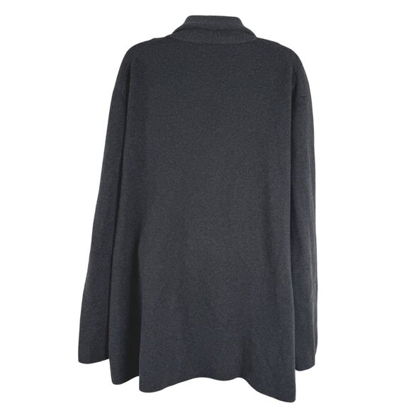 J. Crew Camille Shawl Collar Sweater Blazer XL Gray Merino Wool Blend CJ-2191 - Picture 6 of 9